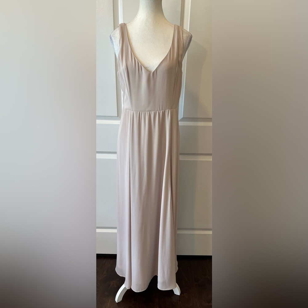 SHOW ME YOUR MUMU JENN MAXI SLEEVELESS CHIFFON DRESS SIZE LARGE - Picture 3 of 5
